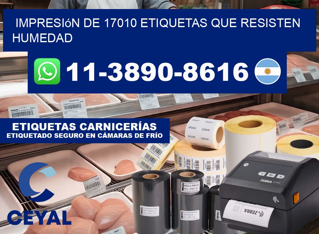 impresión de 17010 etiquetas que resisten humedad