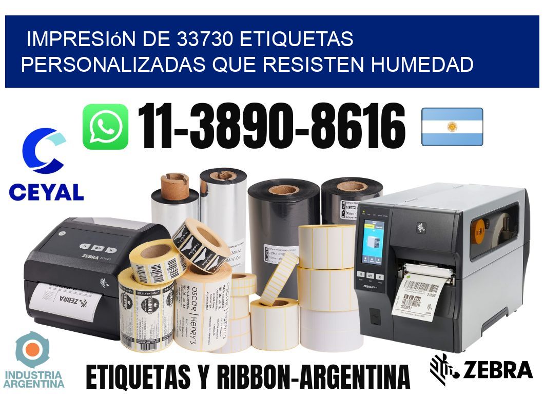 impresión de 33730 etiquetas personalizadas que resisten humedad