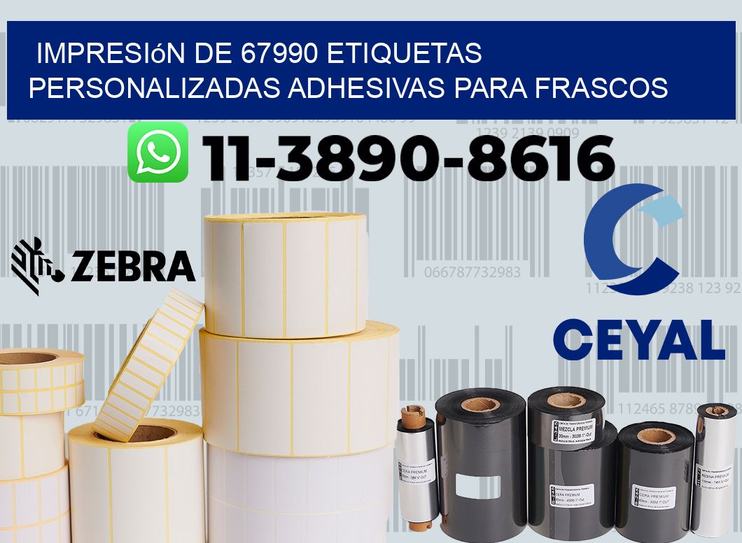 impresión de 67990 etiquetas personalizadas adhesivas para frascos