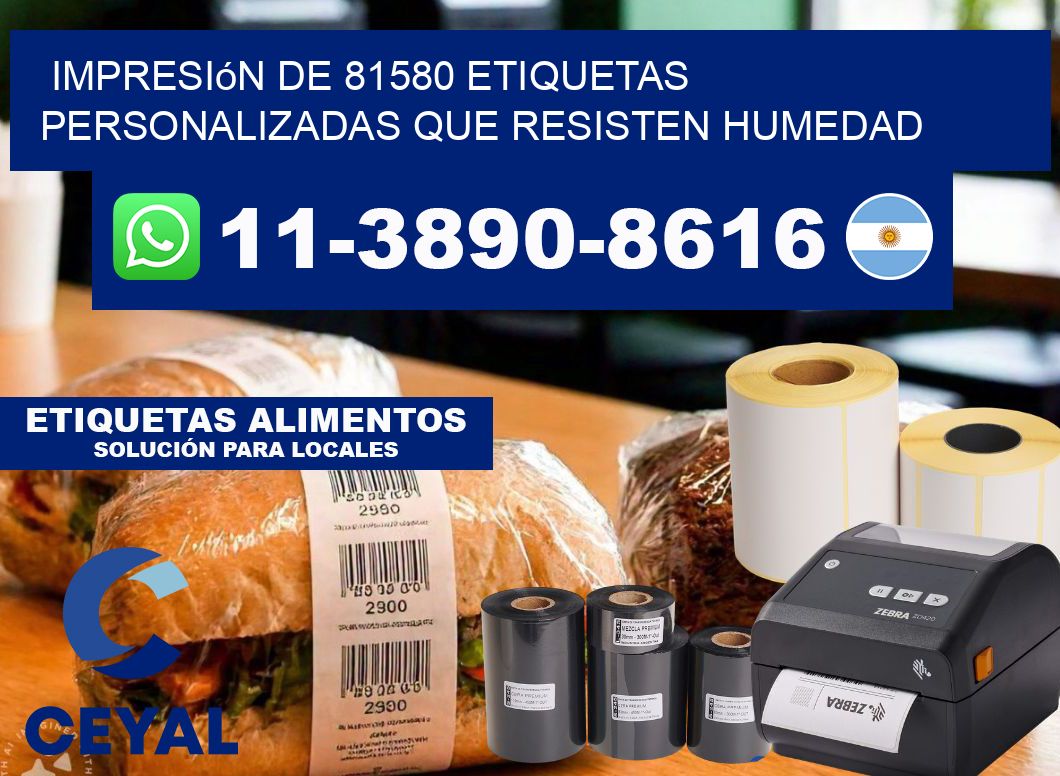 impresión de 81580 etiquetas personalizadas que resisten humedad