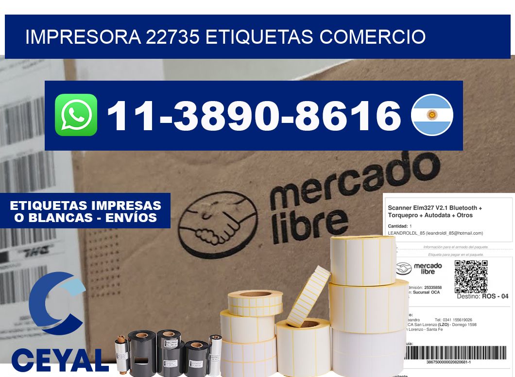 impresora 22735 etiquetas comercio