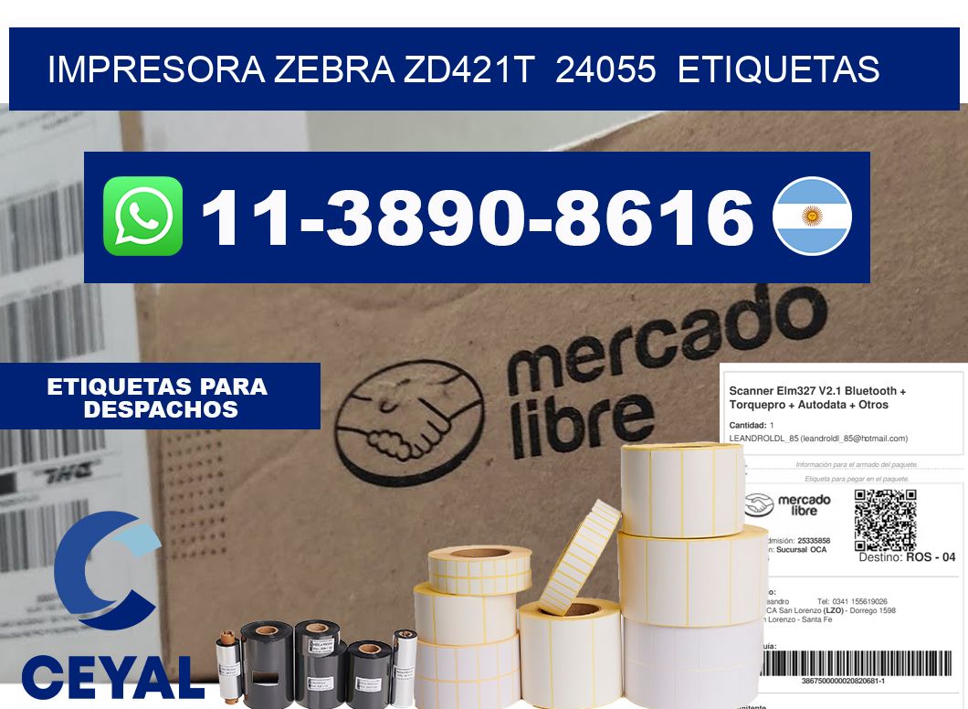 impresora zebra zd421t  24055  etiquetas