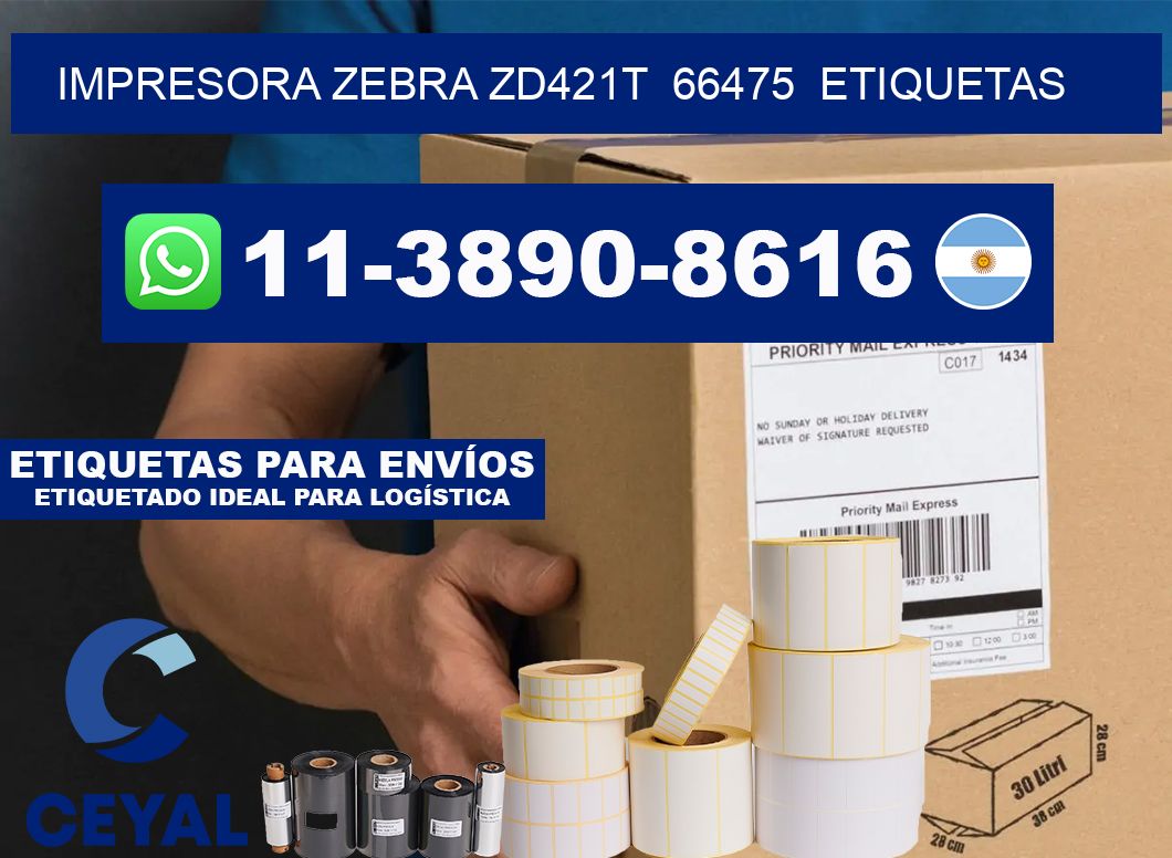 impresora zebra zd421t  66475  etiquetas