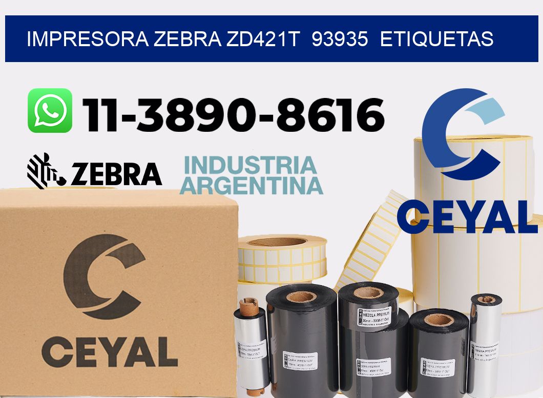 impresora zebra zd421t  93935  etiquetas
