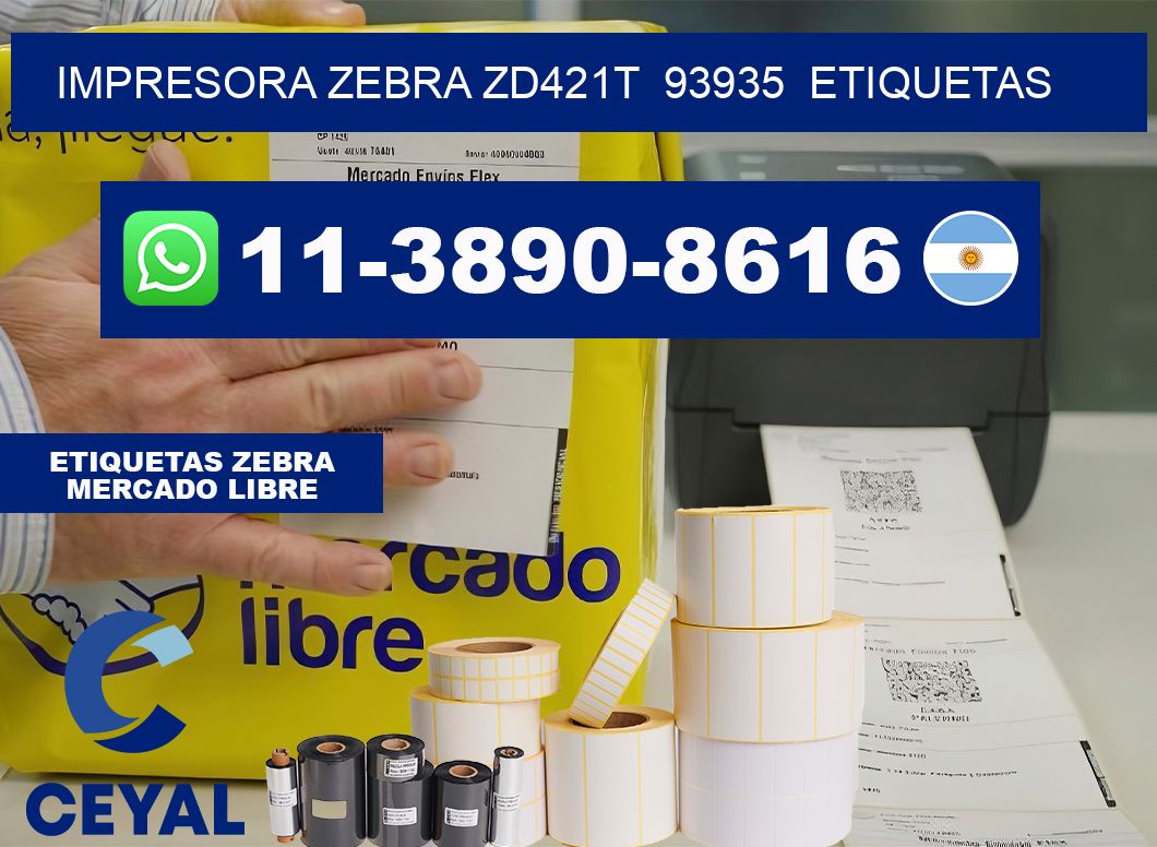 impresora zebra zd421t  93935  etiquetas