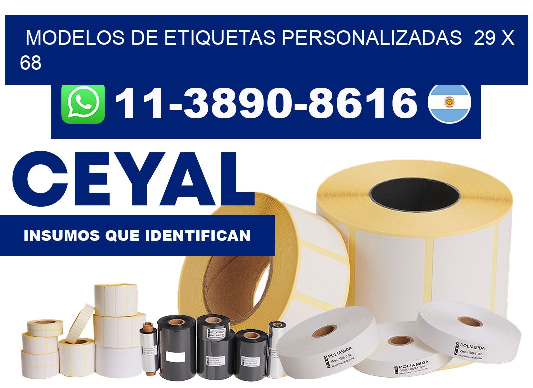 modelos de etiquetas personalizadas  29 x 68