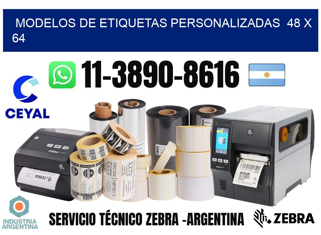 modelos de etiquetas personalizadas  48 x 64