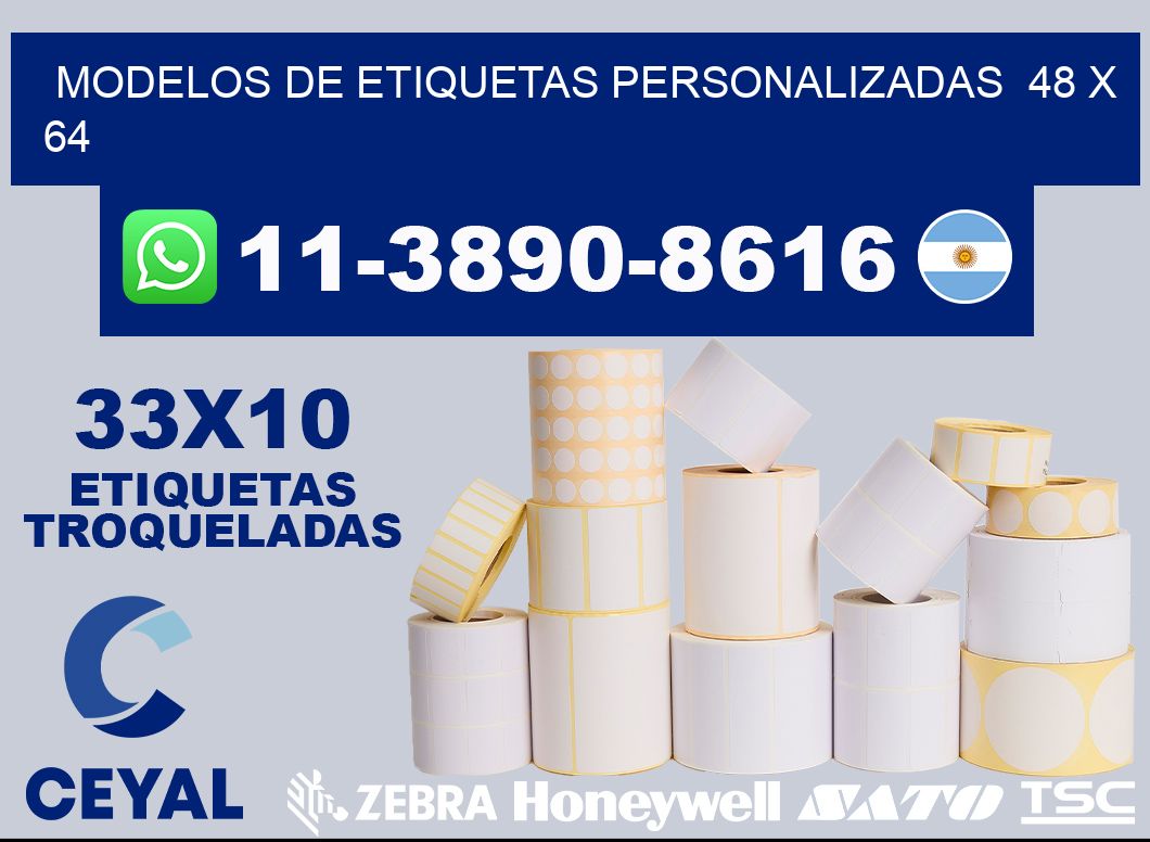 modelos de etiquetas personalizadas  48 x 64