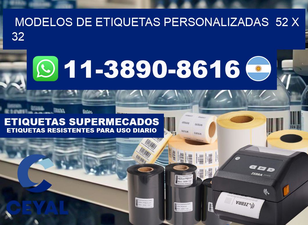 modelos de etiquetas personalizadas  52 x 32