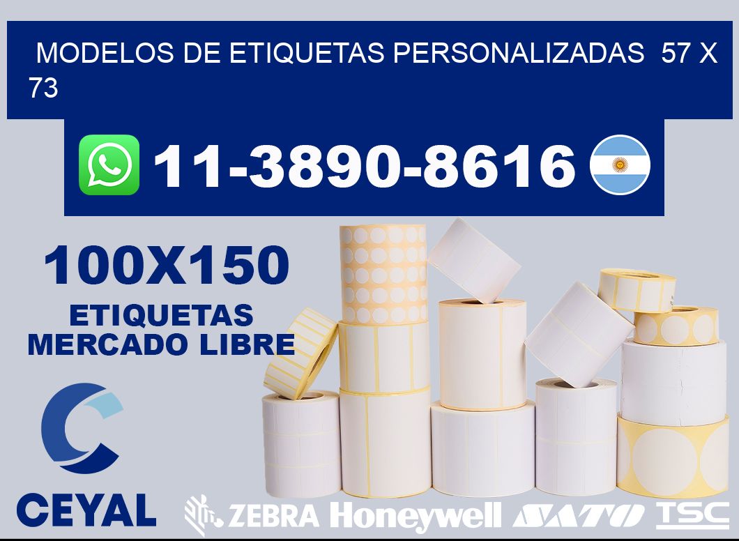 modelos de etiquetas personalizadas  57 x 73