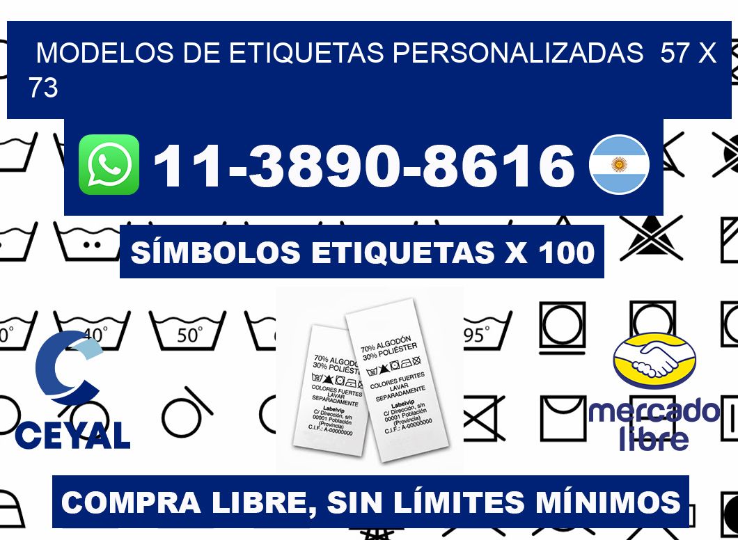 modelos de etiquetas personalizadas  57 x 73