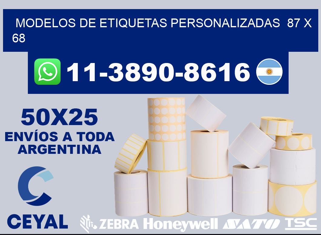 modelos de etiquetas personalizadas  87 x 68