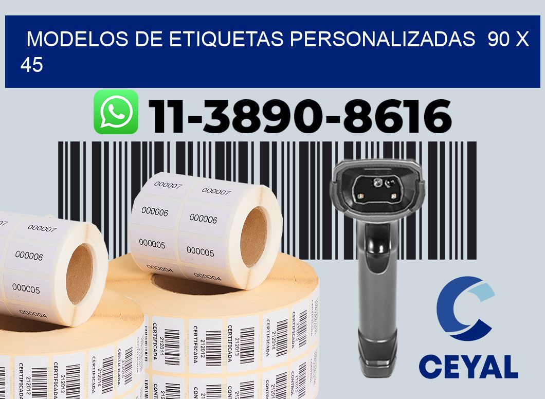 modelos de etiquetas personalizadas  90 x 45