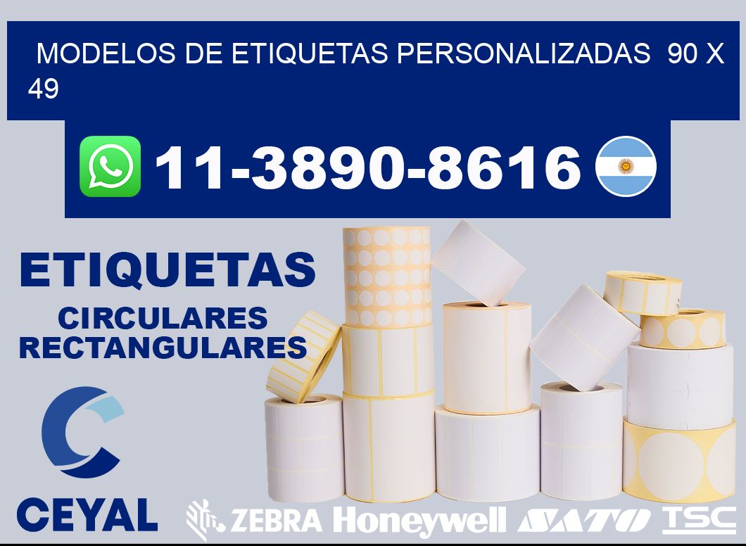 modelos de etiquetas personalizadas  90 x 49