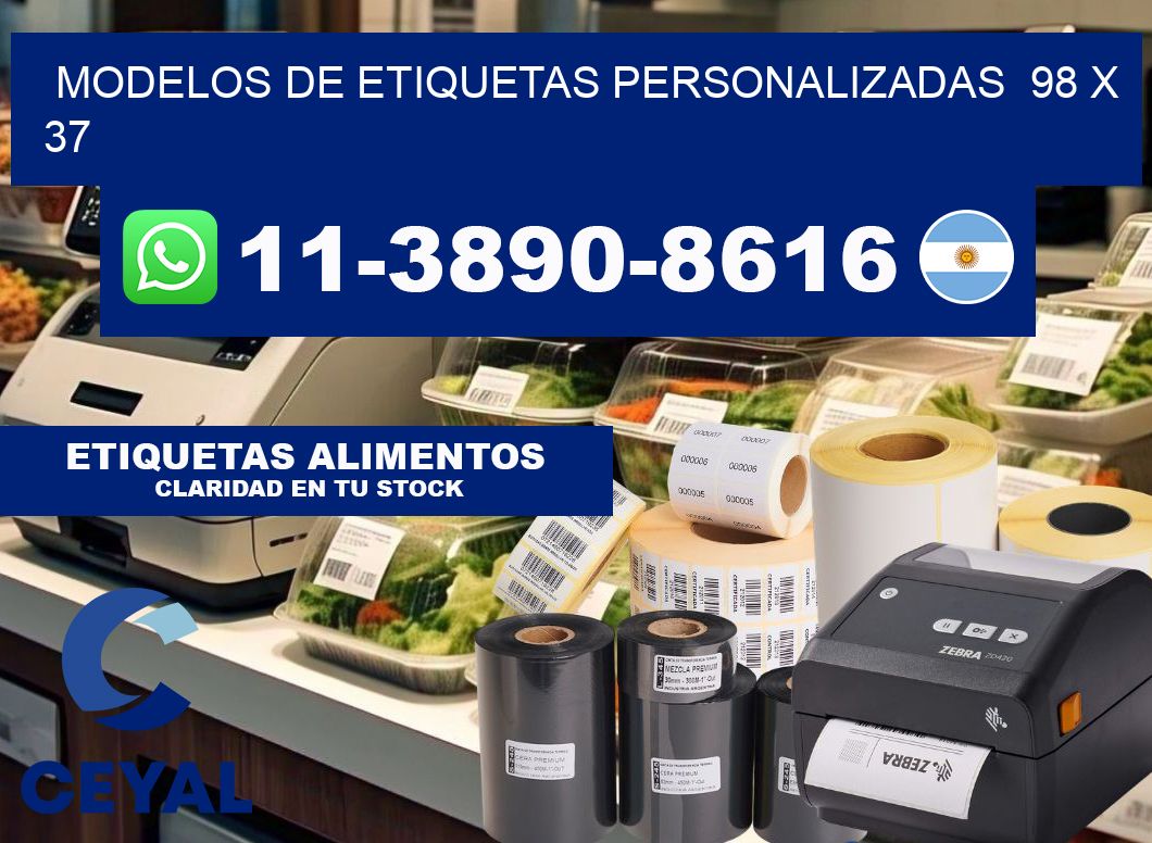 modelos de etiquetas personalizadas  98 x 37