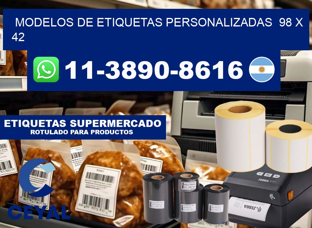 modelos de etiquetas personalizadas  98 x 42