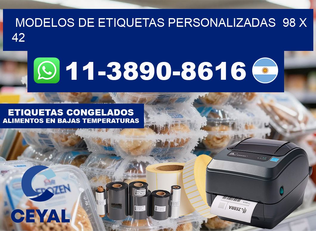 modelos de etiquetas personalizadas  98 x 42