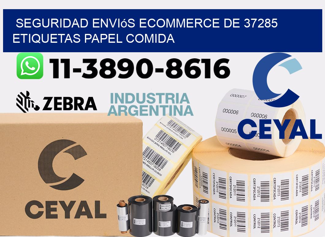 seguridad enviós ecommerce de 37285 etiquetas papel comida