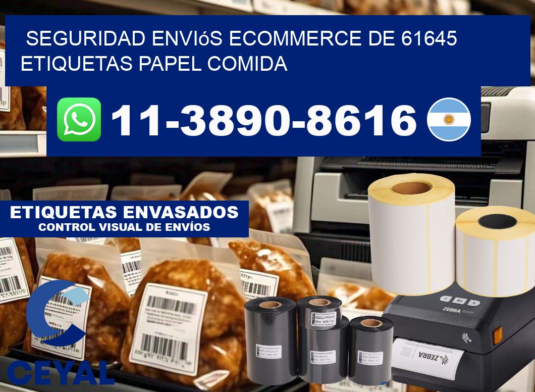 seguridad enviós ecommerce de 61645 etiquetas papel comida