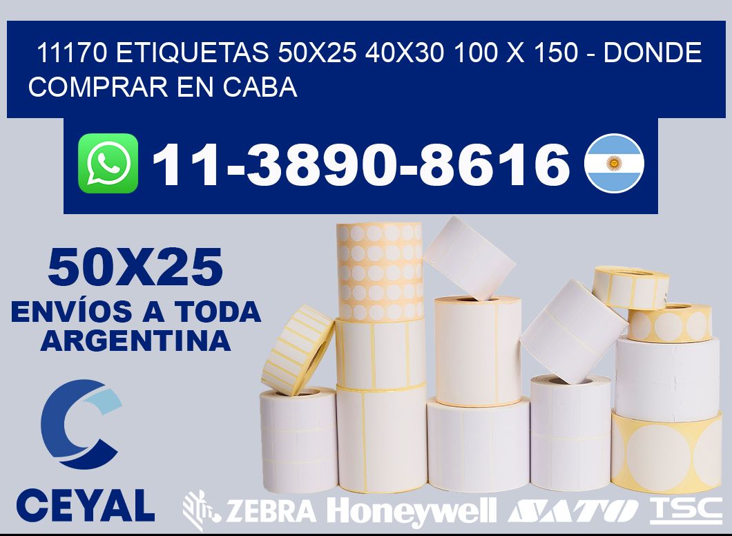 11170 etiquetas 50x25 40x30 100 x 150 - Donde Comprar en Caba