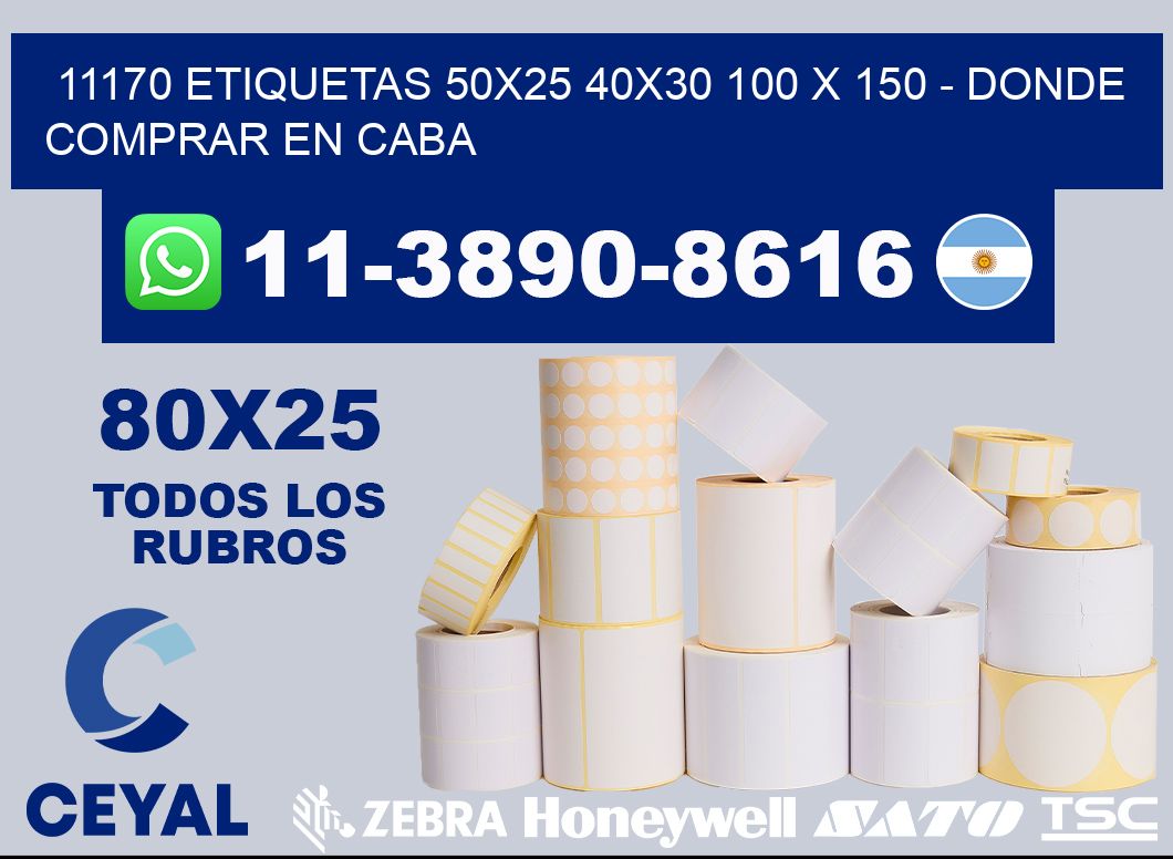 11170 etiquetas 50x25 40x30 100 x 150 - Donde Comprar en Caba