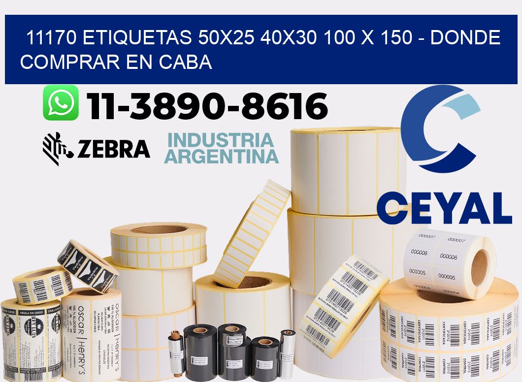 11170 etiquetas 50x25 40x30 100 x 150 - Donde Comprar en Caba
