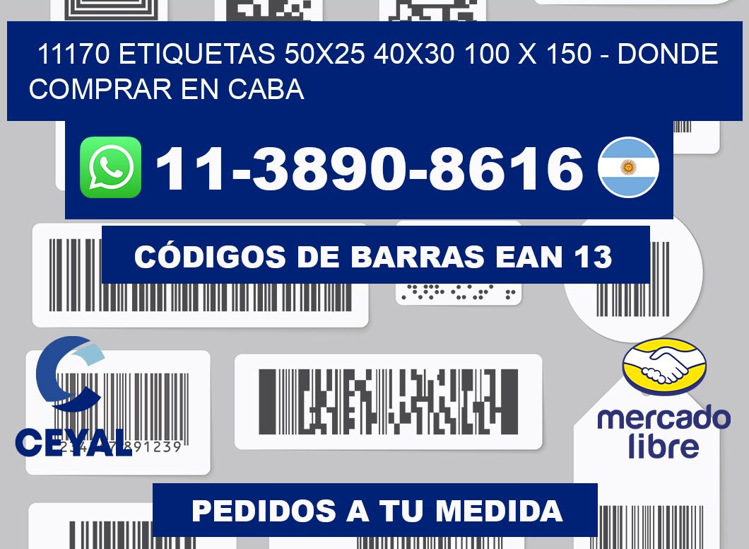 11170 etiquetas 50x25 40x30 100 x 150 - Donde Comprar en Caba