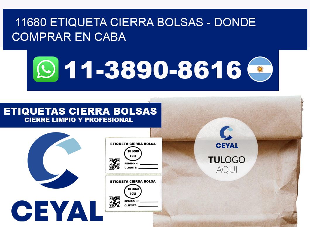 11680 etiqueta Cierra Bolsas - Donde Comprar en Caba