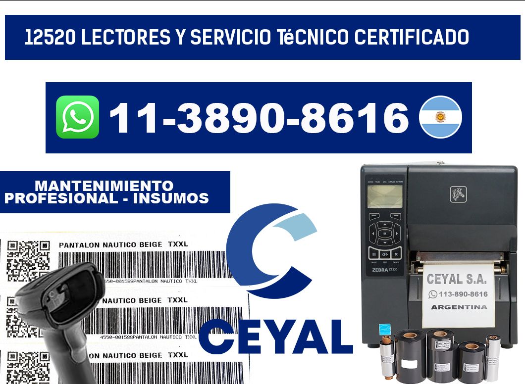 12520 Lectores y Servicio Técnico Certificado