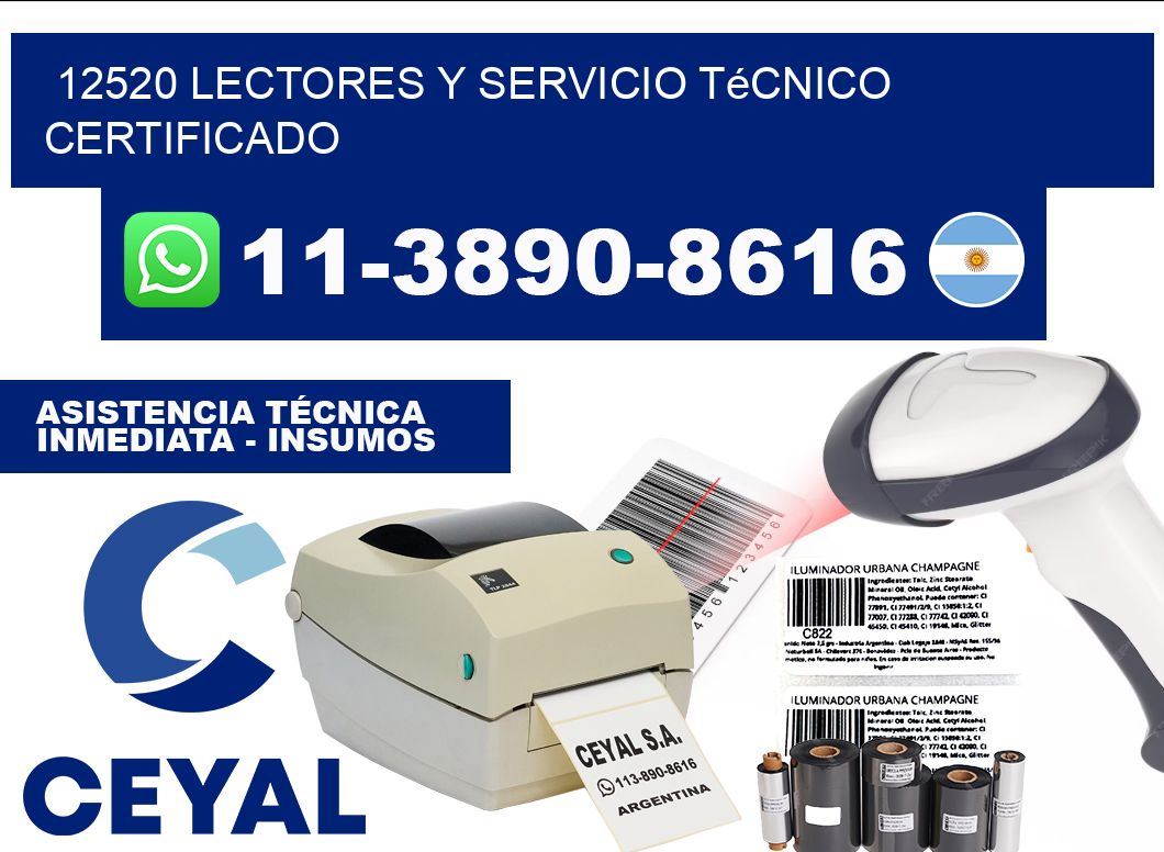 12520 Lectores y Servicio Técnico Certificado