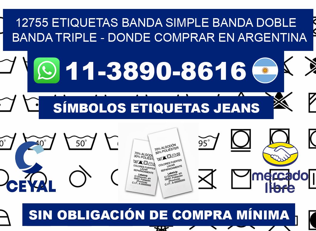 12755 etiquetas banda simple banda doble banda triple - Donde Comprar en Argentina