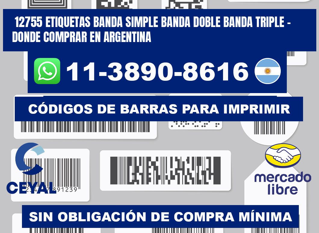 12755 etiquetas banda simple banda doble banda triple - Donde Comprar en Argentina