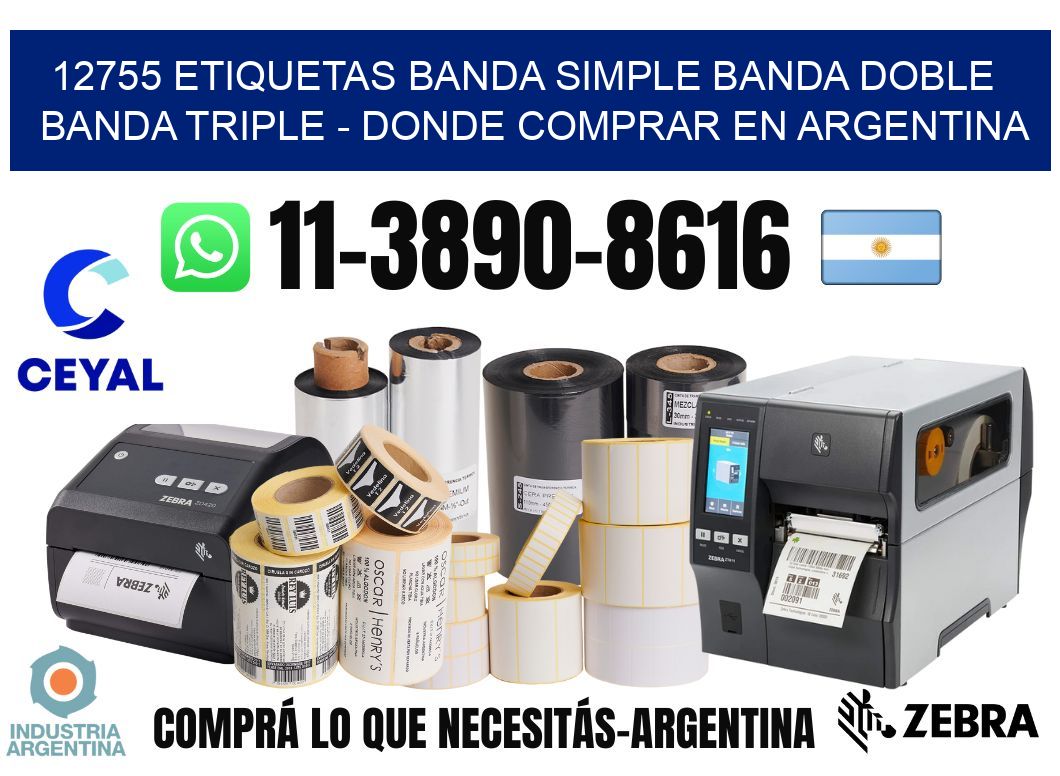 12755 etiquetas banda simple banda doble banda triple - Donde Comprar en Argentina