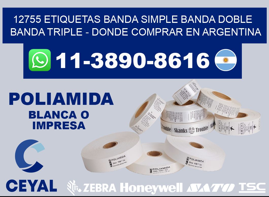 12755 etiquetas banda simple banda doble banda triple - Donde Comprar en Argentina