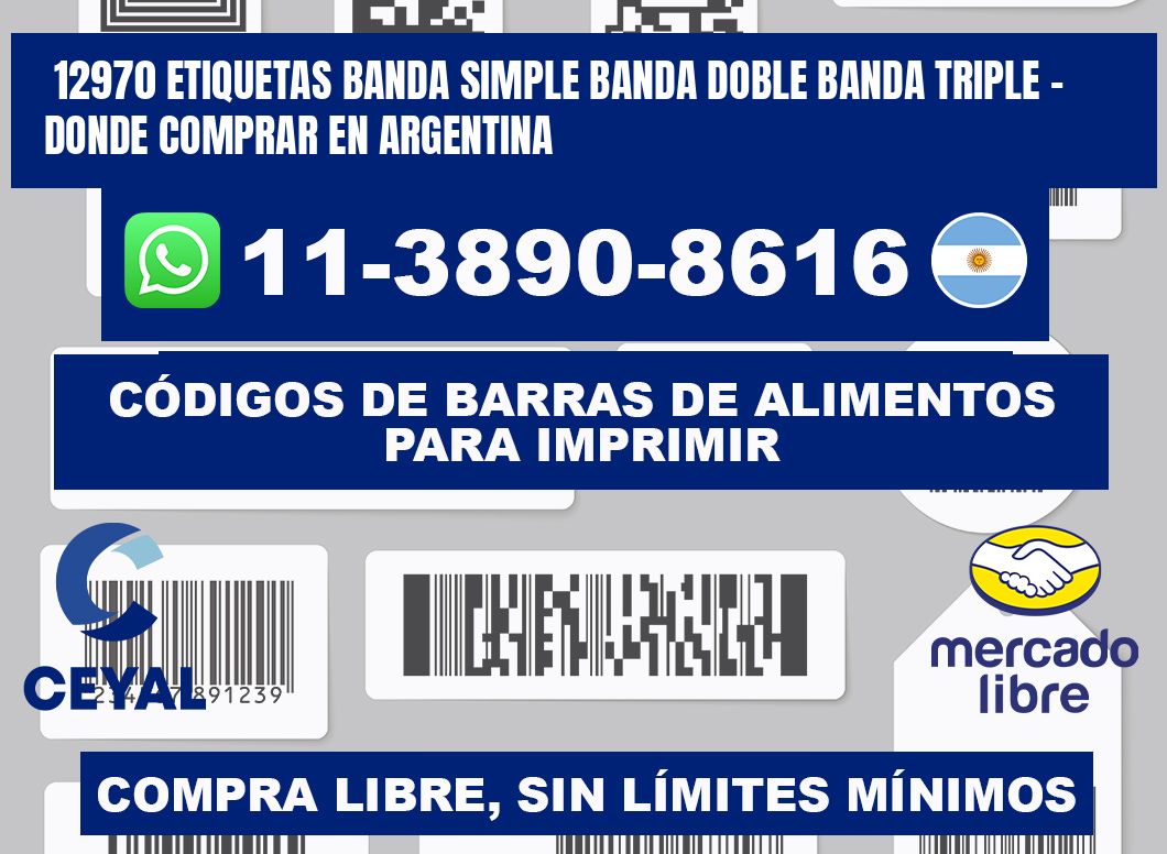 12970 etiquetas banda simple banda doble banda triple - Donde Comprar en Argentina