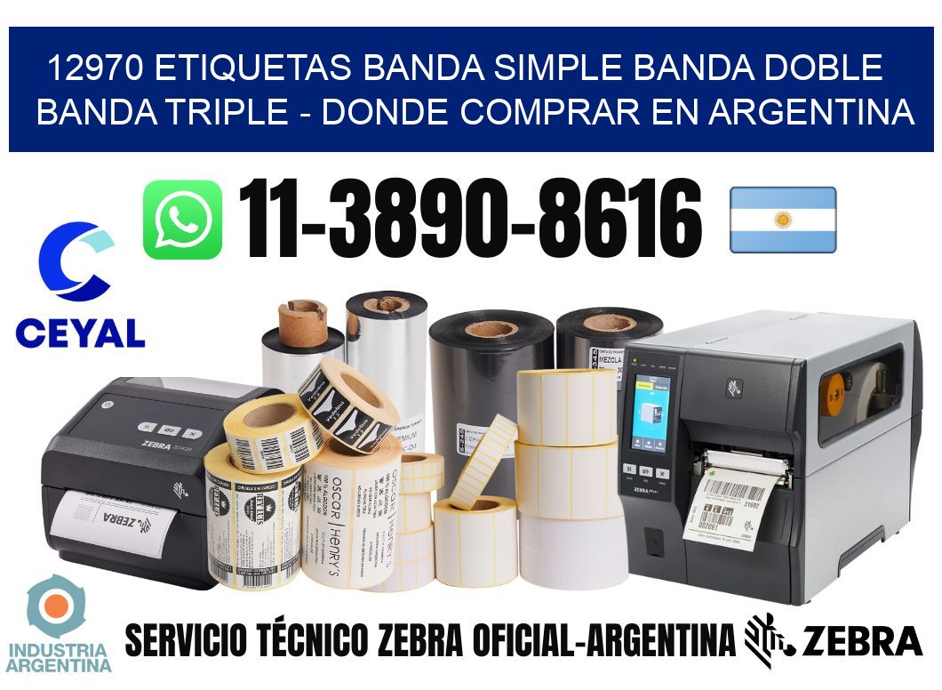 12970 etiquetas banda simple banda doble banda triple - Donde Comprar en Argentina