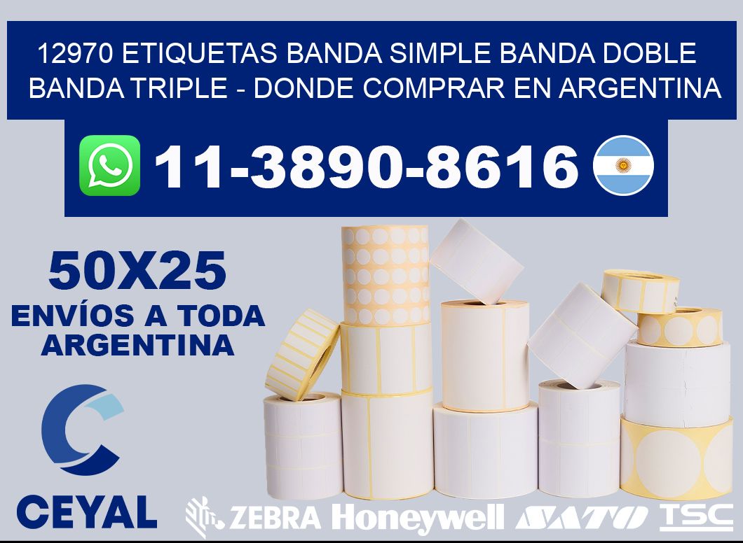 12970 etiquetas banda simple banda doble banda triple - Donde Comprar en Argentina