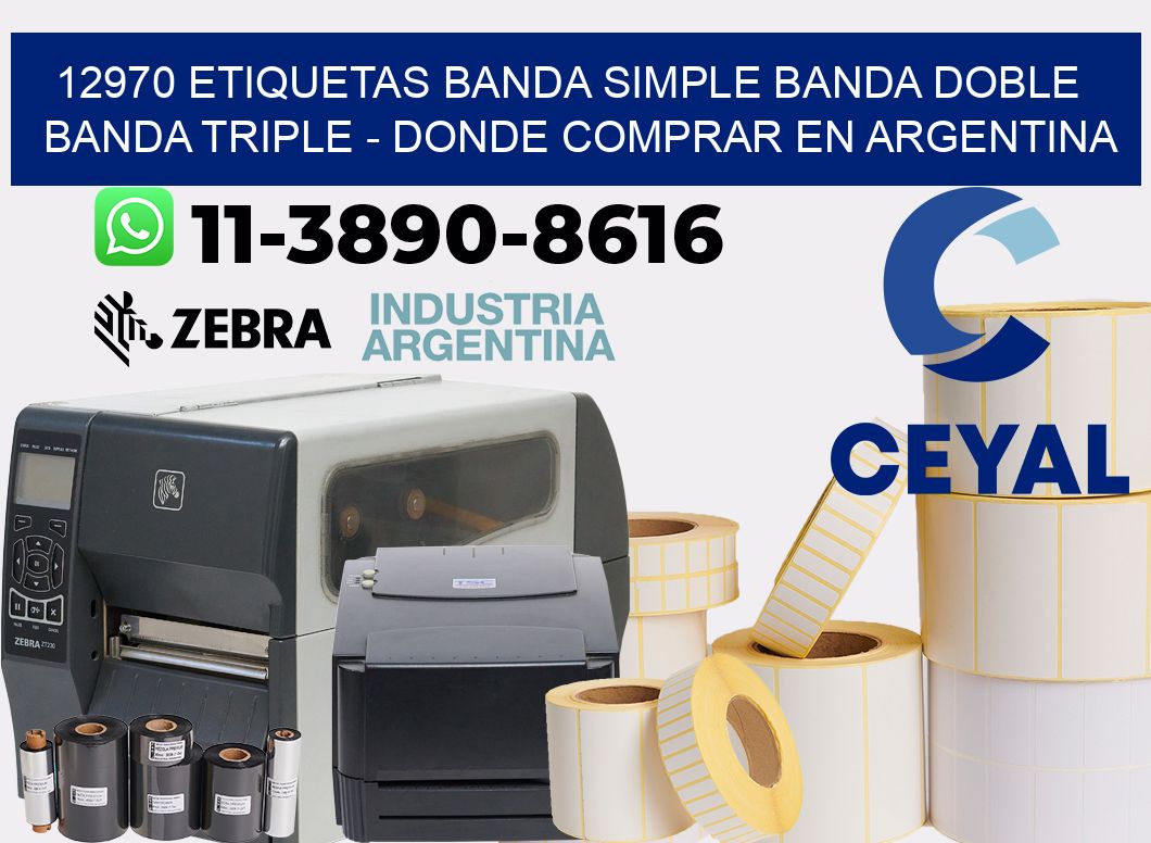 12970 etiquetas banda simple banda doble banda triple - Donde Comprar en Argentina