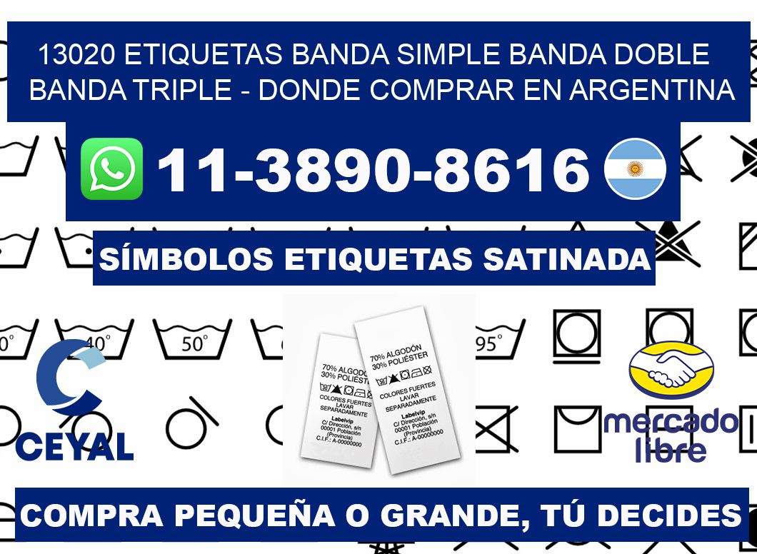 13020 etiquetas banda simple banda doble banda triple - Donde Comprar en Argentina