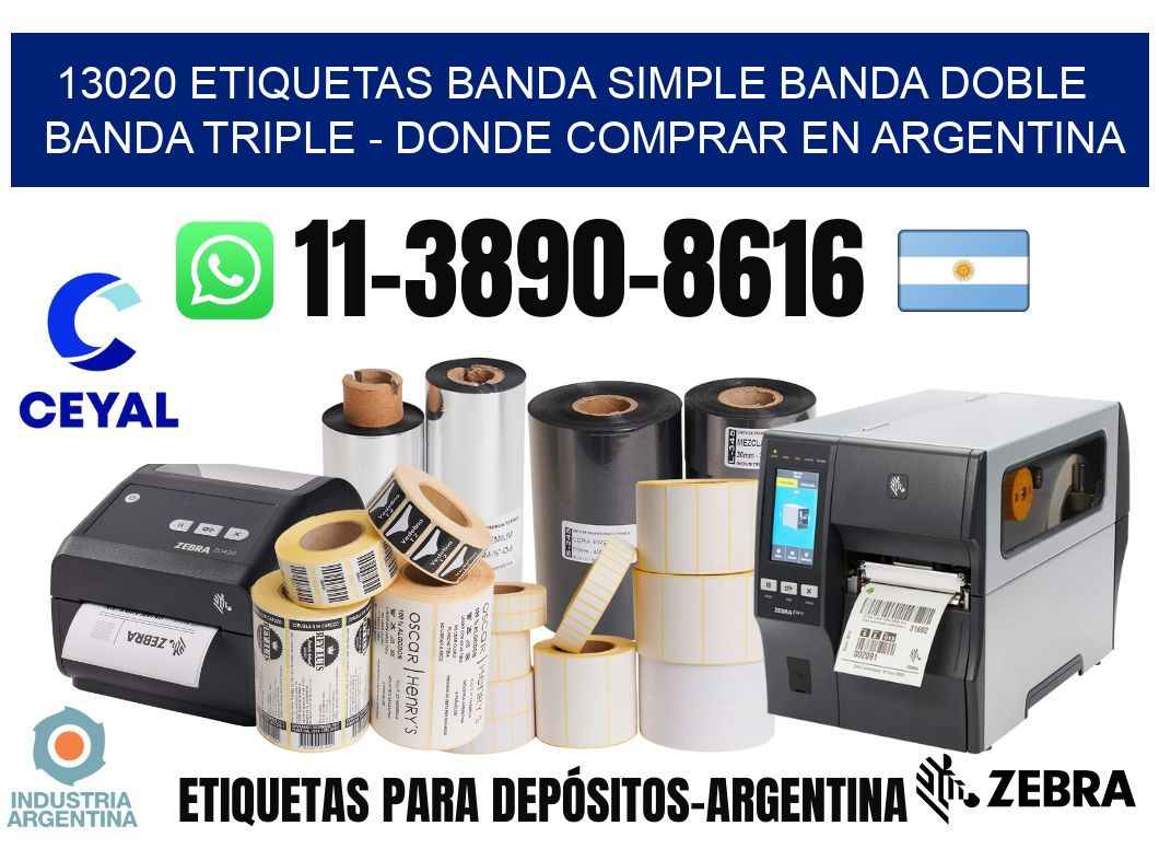 13020 etiquetas banda simple banda doble banda triple - Donde Comprar en Argentina