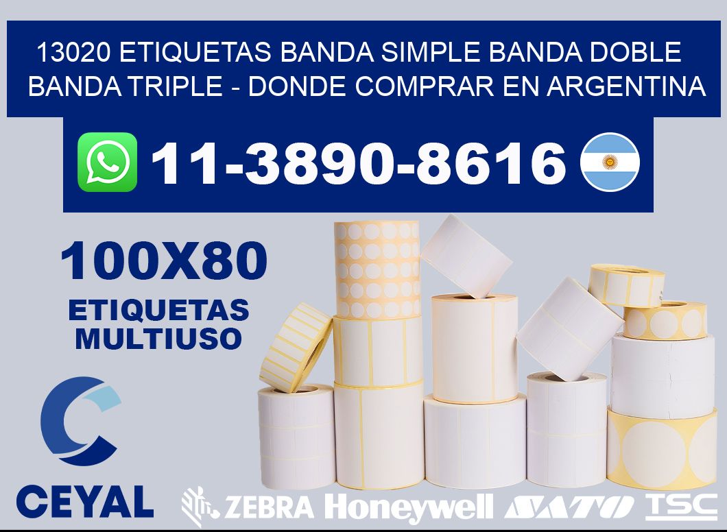 13020 etiquetas banda simple banda doble banda triple - Donde Comprar en Argentina