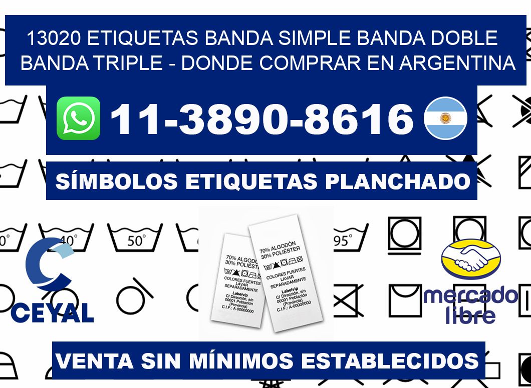 13020 etiquetas banda simple banda doble banda triple - Donde Comprar en Argentina