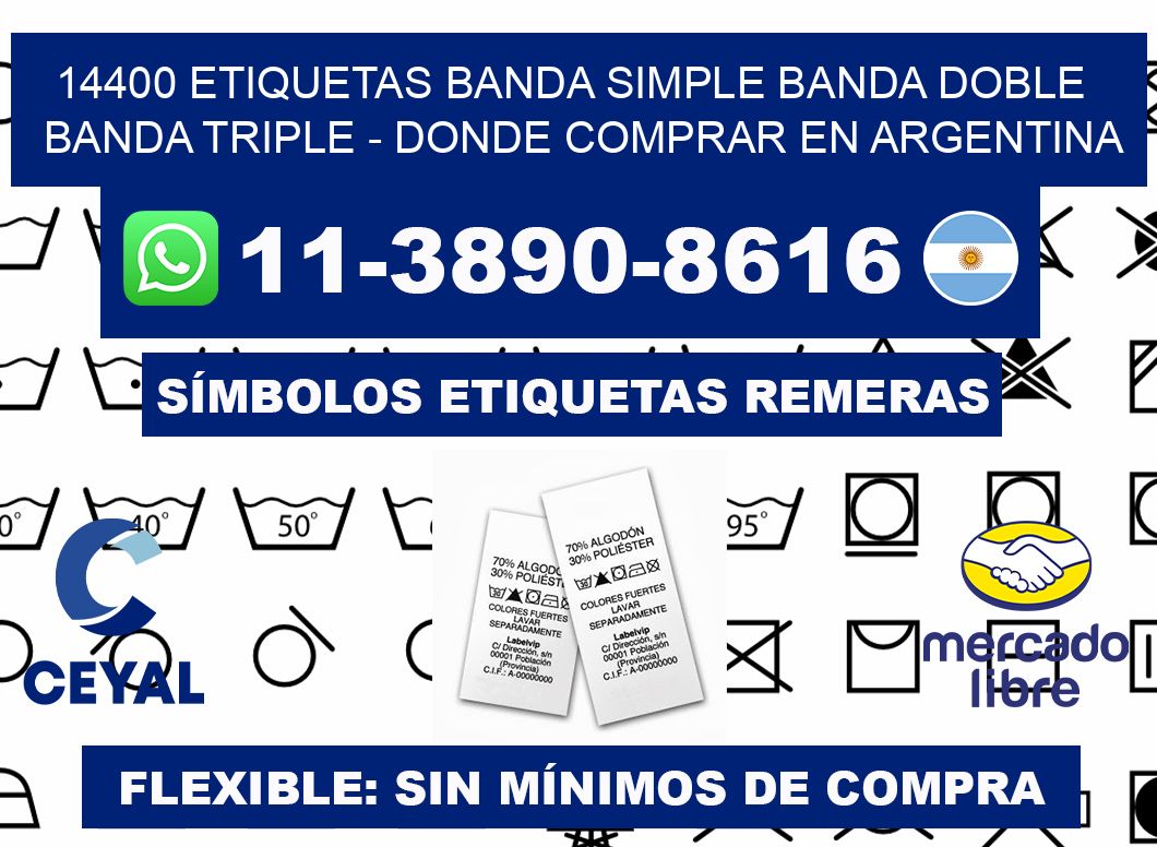 14400 etiquetas banda simple banda doble banda triple - Donde Comprar en Argentina