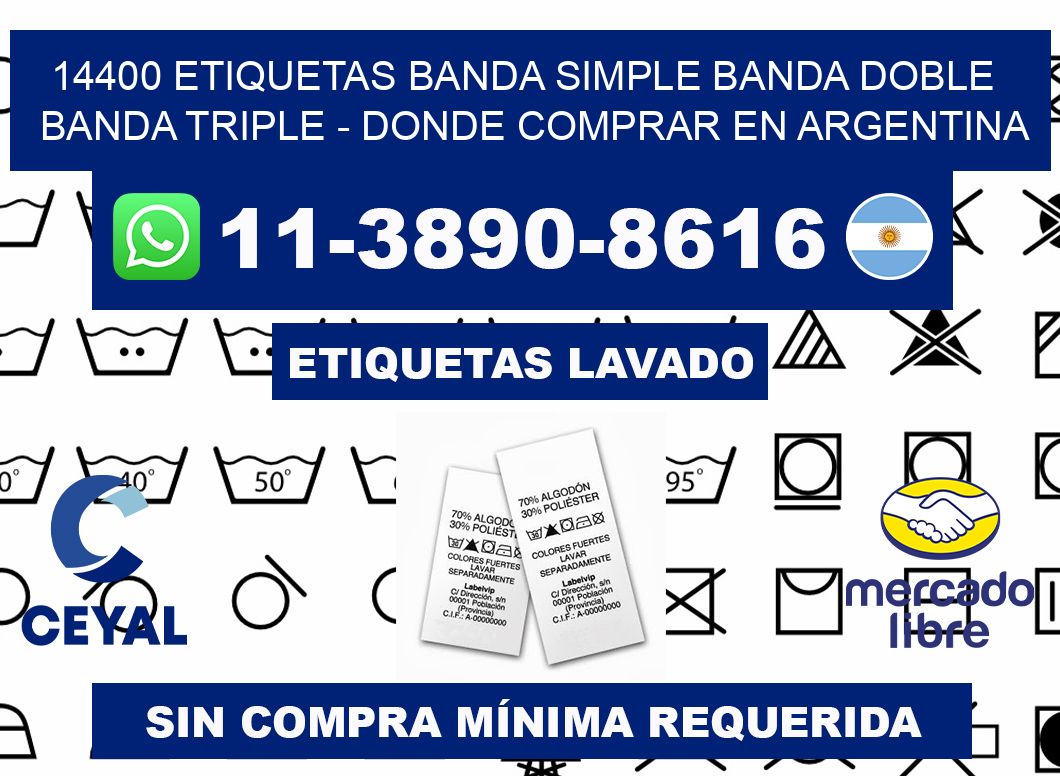 14400 etiquetas banda simple banda doble banda triple - Donde Comprar en Argentina