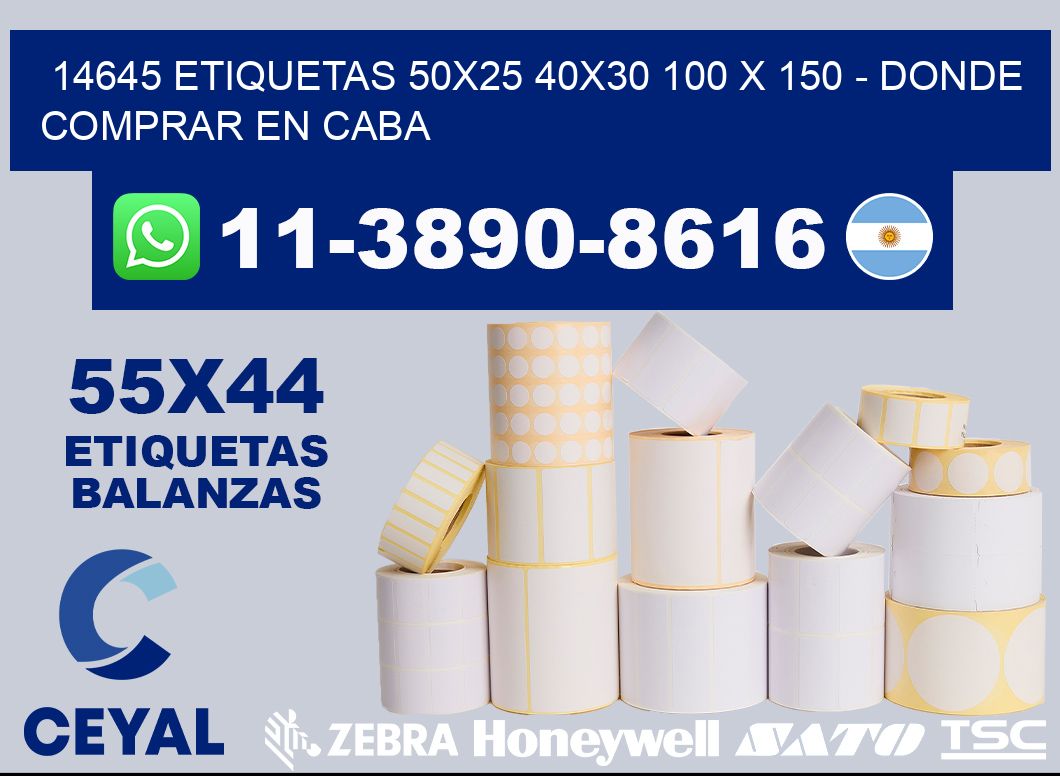 14645 etiquetas 50x25 40x30 100 x 150 - Donde Comprar en Caba