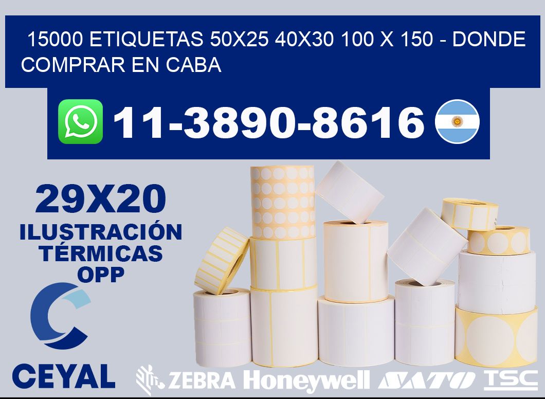15000 etiquetas 50x25 40x30 100 x 150 - Donde Comprar en Caba