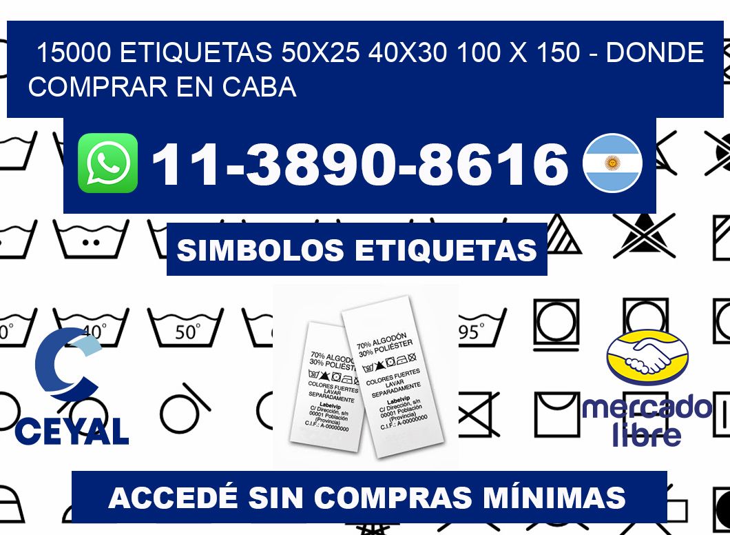 15000 etiquetas 50x25 40x30 100 x 150 - Donde Comprar en Caba
