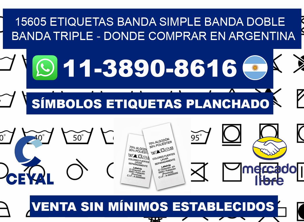 15605 etiquetas banda simple banda doble banda triple - Donde Comprar en Argentina