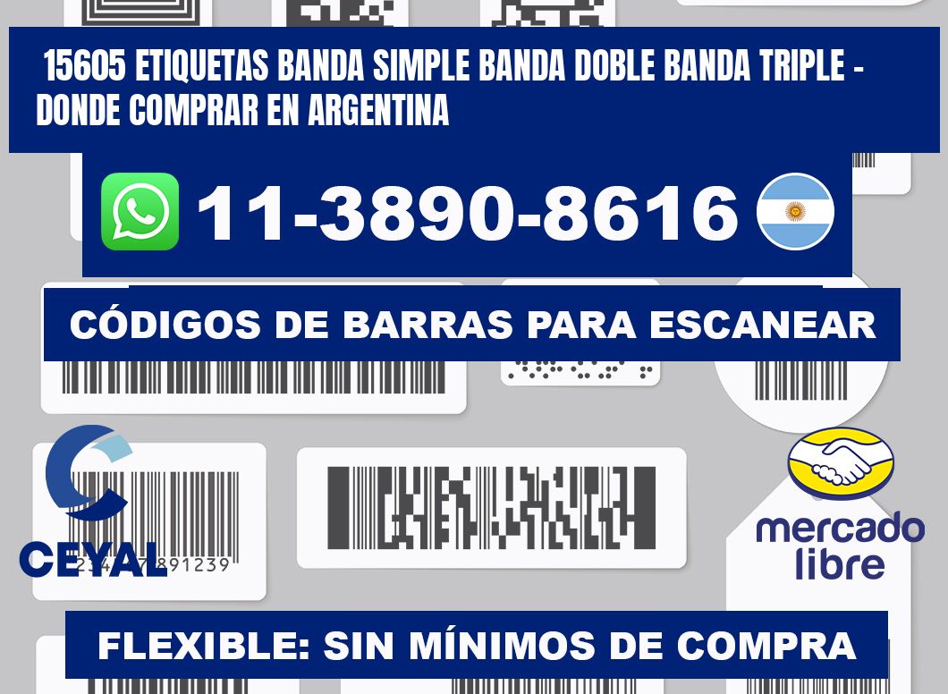 15605 etiquetas banda simple banda doble banda triple - Donde Comprar en Argentina