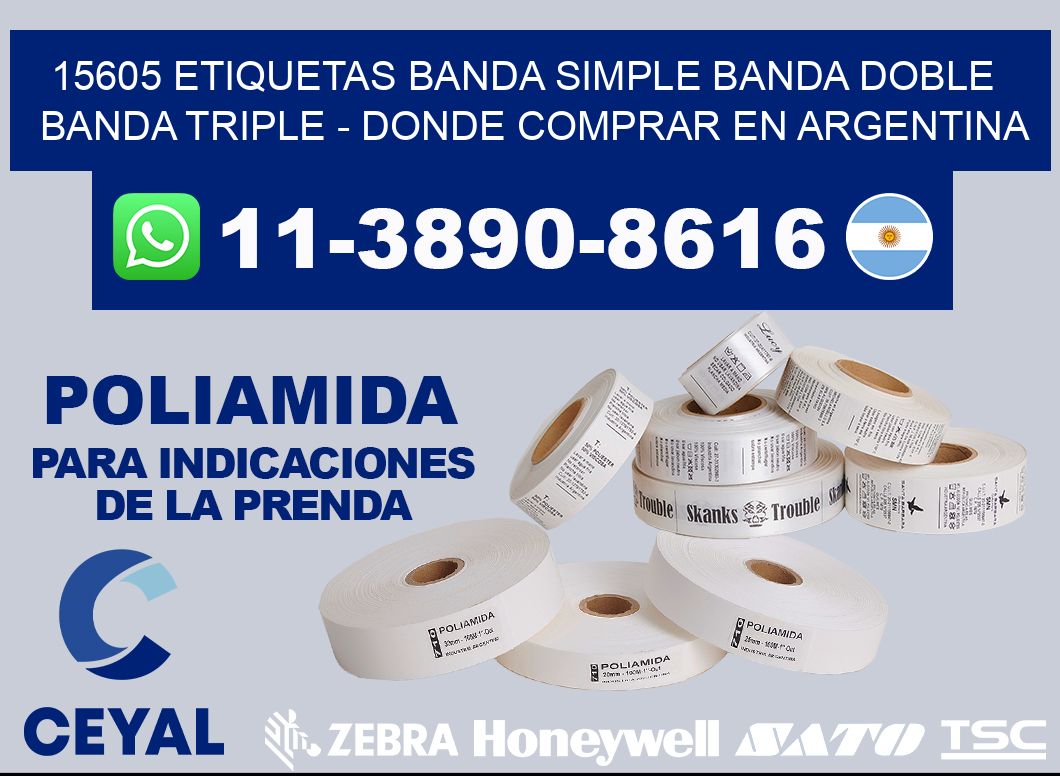 15605 etiquetas banda simple banda doble banda triple - Donde Comprar en Argentina